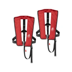 2er-Set 12skipper Automatik-Rettungsweste 165N ISO Mit Harness, Rot