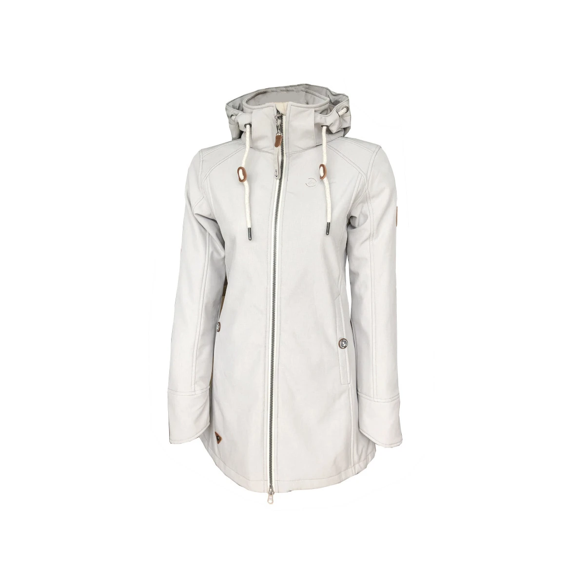 SALE: Dry Fashion Sellin Softshell-Mantel Damen Hellgrau-meliert 3 SALE: Dry Fashion Sellin Softshell-Mantel Damen Hellgrau-meliert