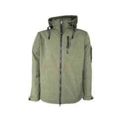 Dry Fashion Wangerooge Softshell-Jacke Herren Olive-meliert