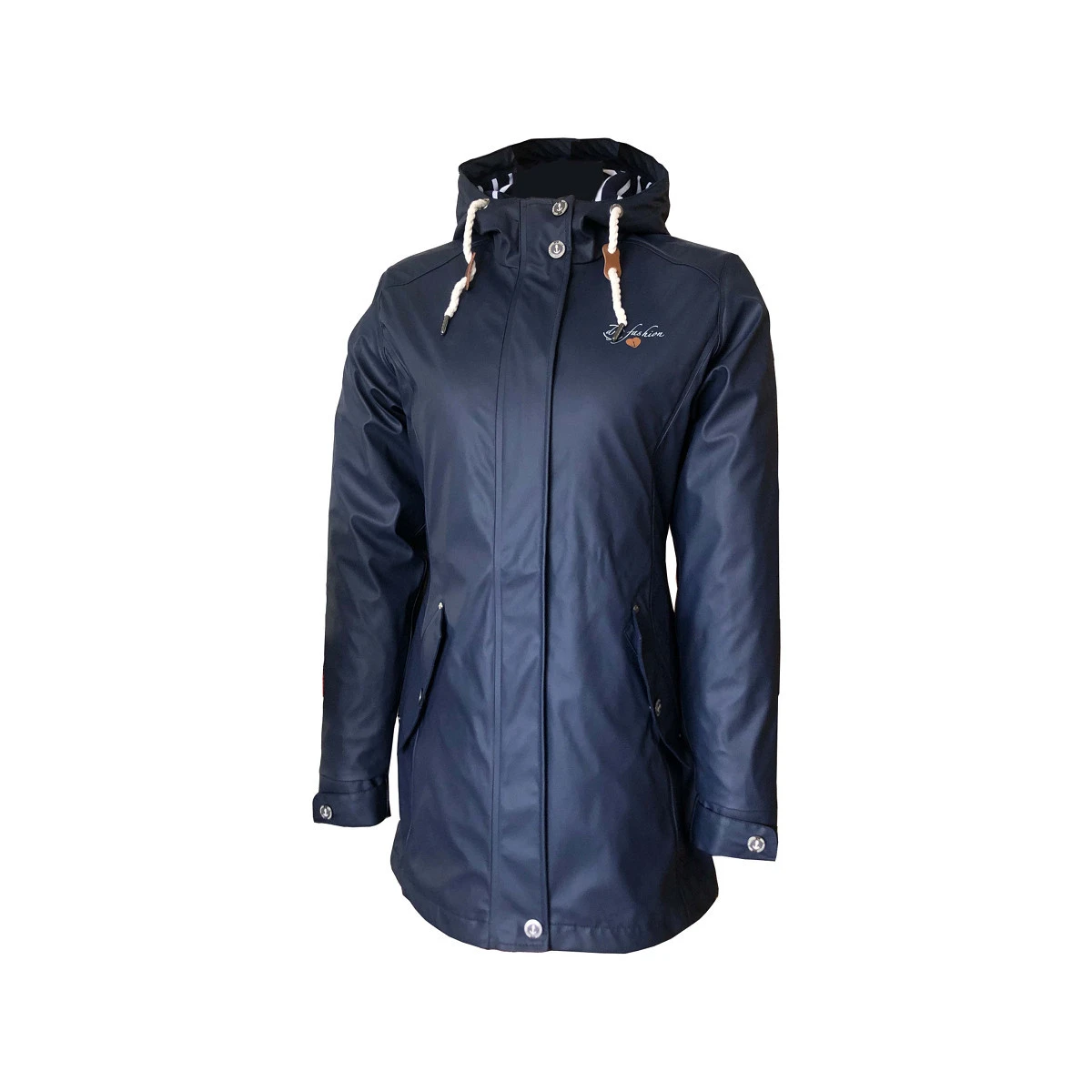 SALE: Dry Fashion Kiel Regenmantel Damen Marineblau 3 SALE: Dry Fashion Kiel Regenmantel Damen Marineblau