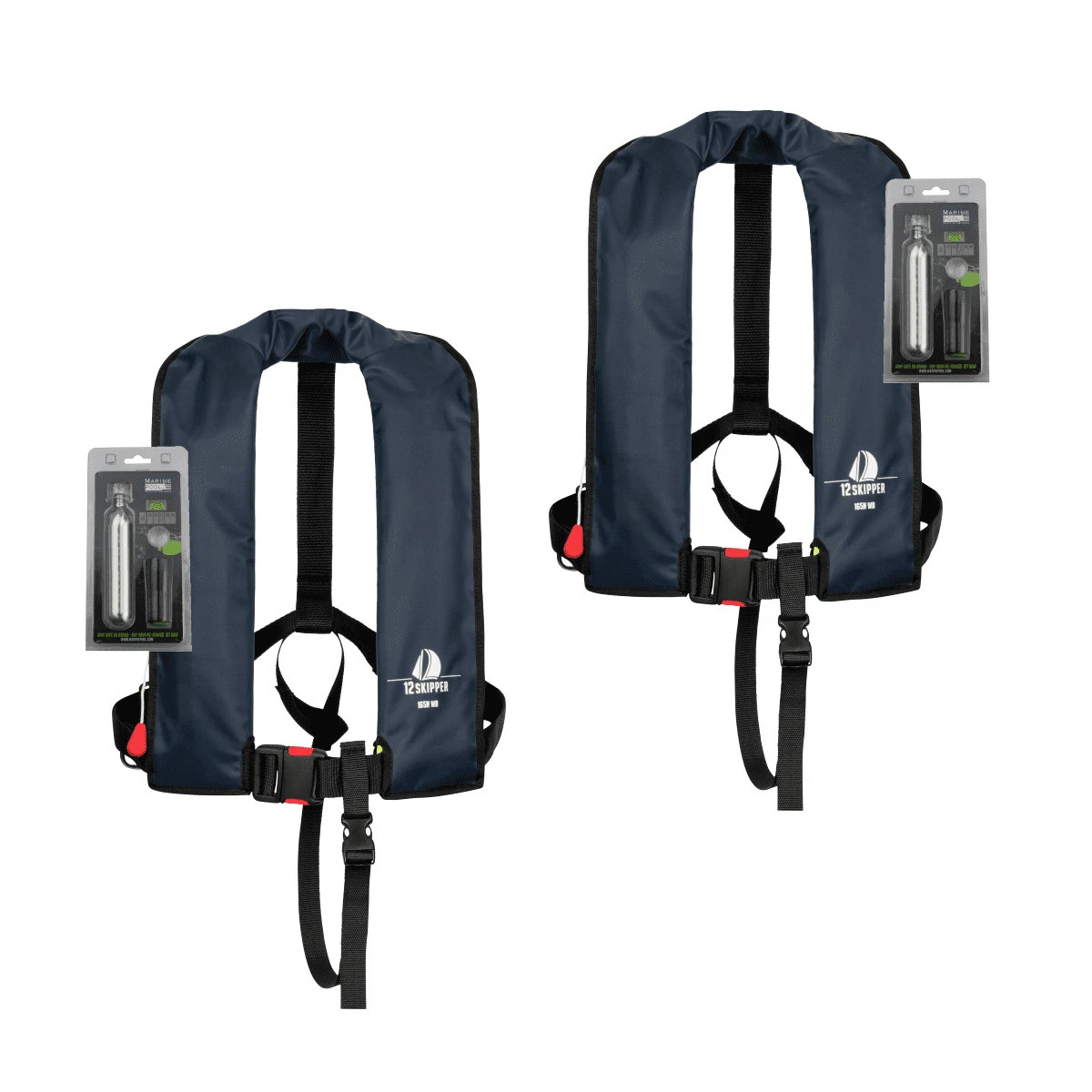 2er-Set 12skipper Automatik-Rettungsweste 165N ISO, Marineblau Inkl. 2 Wartungskits 3 2er-Set 12skipper Automatik-Rettungsweste 165N ISO, Marineblau Inkl. 2 Wartungskits