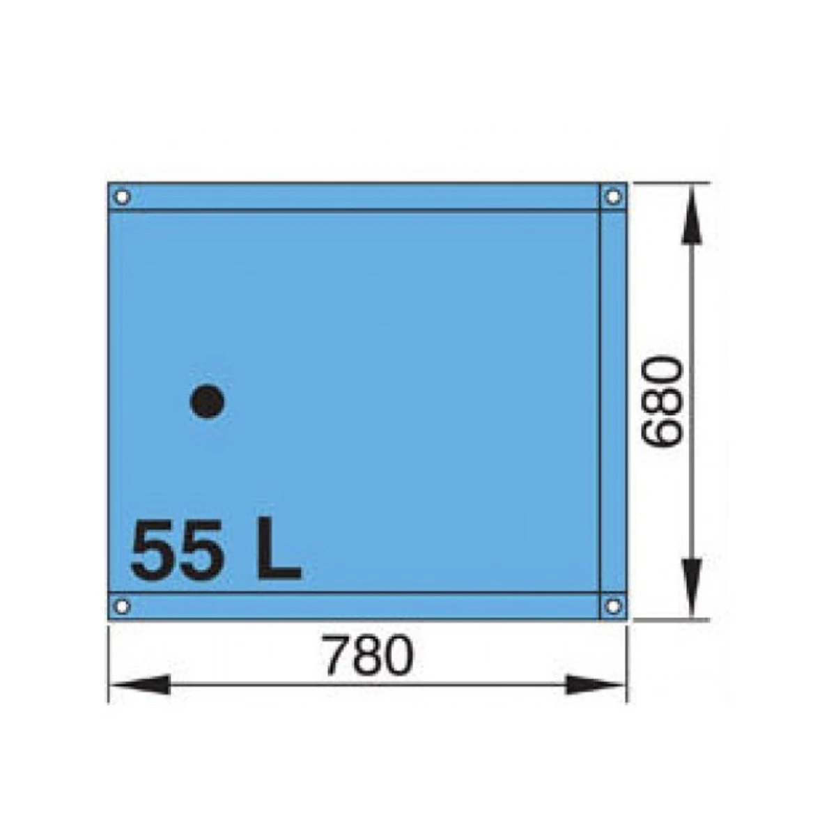 Vetus Flexibler Wassertank Rechteckig 55 Liter 4 Vetus Flexibler Wassertank Rechteckig 55 Liter – Bild 2