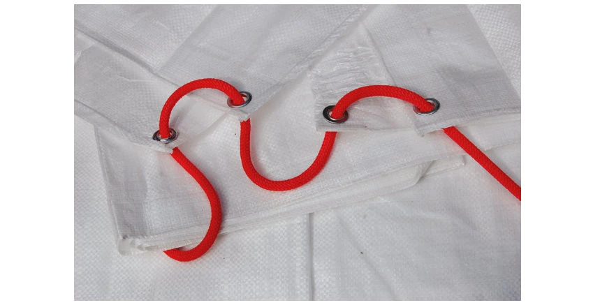 Abdeckplane Weiß Mit Ösen - 150g, 8x10 Meter 5 Abdeckplane Weiß Mit Ösen - 150g, 8x10 Meter – Bild 3