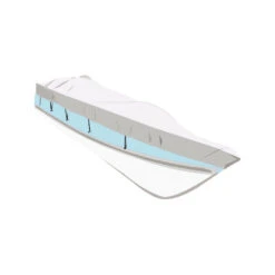 Bootspersenning - Bootslänge 240-300 Cm, Bootsbreite 150 Cm, Silbergrau