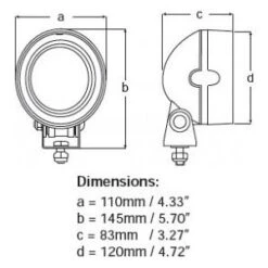 Hella Marine Serie 6136 LED Mega Beam Deckscheinwerfer - Gehäusefarbe Schwarz -Sportrudern-12seemeilen hella marine serie 6176 led mega beam abmessungen 1 1 3612 300x300