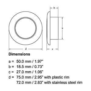 Hella Marine Serie 9599 Rakino Deckenstrahler LED - Gehäuse Kunststoff Weiß - Lichtfarbe Weiß - Spannung 24 Volt 4 Hella Marine Serie 9599 Rakino Deckenstrahler LED - Gehäuse Kunststoff Weiß - Lichtfarbe Weiß - Spannung 24 Volt – Bild 2