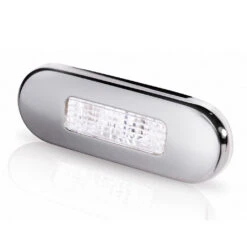 Hella Marine Serie 9680 LED Stufenleuchte - Lichtfarbe Weiß, Gehäuse Edelstahl Poliert
