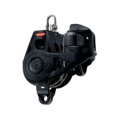 Ronstan Orbit Block Serie 55 RT - Großschotblock Dreischeibig Mit Wirbelschäkel, Hundsfott, Klemme, Auto & Manuell