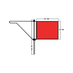 Roter Windfahnen-Verklicker - Groß
