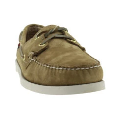 Sebago Docksides Bootsschuh Damen Sand-suede -Sportrudern-12seemeilen sebago docksides bootsschuh damen sand suede vorne 346 1200x1200