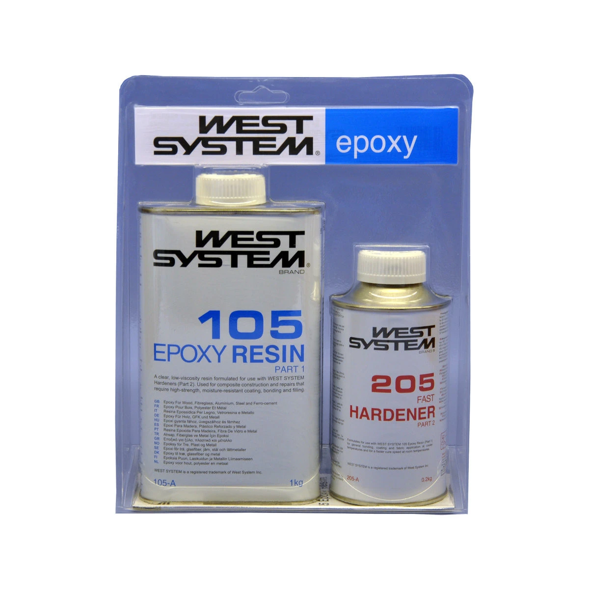 West System A-Pack Epoxid Mit Schnell-Härter 105-205A - 1,2kg 3 West System A-Pack Epoxid Mit Schnell-Härter 105-205A - 1,2kg